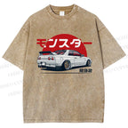 Monster. Skyline R32 Vintage Wash Japanese Design T-Shirt