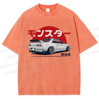 Monster. Skyline R32 Vintage Wash Japanese Design T-Shirt