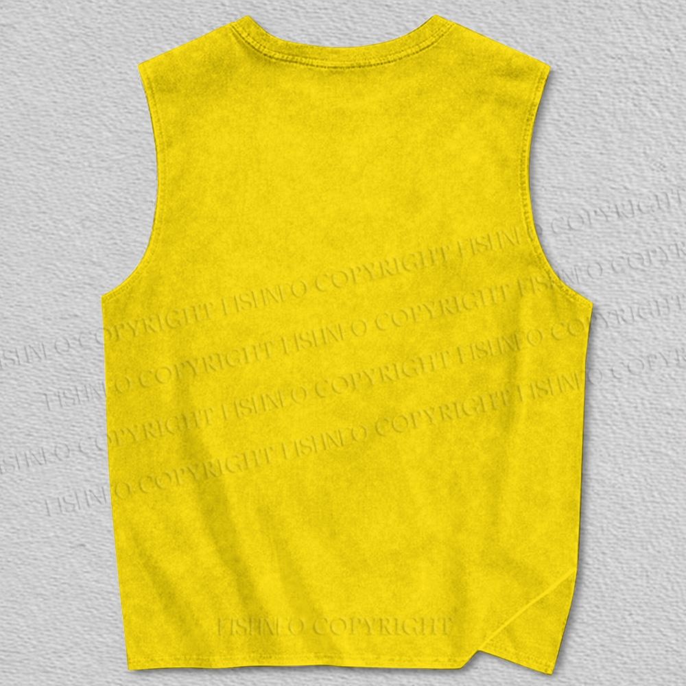 Unisex Multicolor Graffiti Printed Tank Top