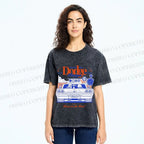 Unisex Dog Beast on the Road Printed Washed Tee