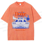 Unisex Dog Beast on the Road Printed Washed Tee