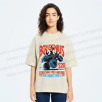Unisex Monster Truck in Flame Printed Washed Tee