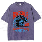 Unisex Monster Truck in Flame Printed Washed Tee