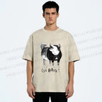 Unisex Dog Yelling Go Back Printed Washed Tee