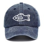Fish Word Embroidered Dad Hat