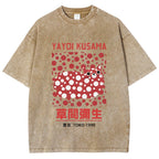 Yayoi Kusama Vintage Wash Japanese Design T-Shirt
