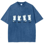 Un Deux Trois Cat Cute Kitten Vintage Washed T-shirt