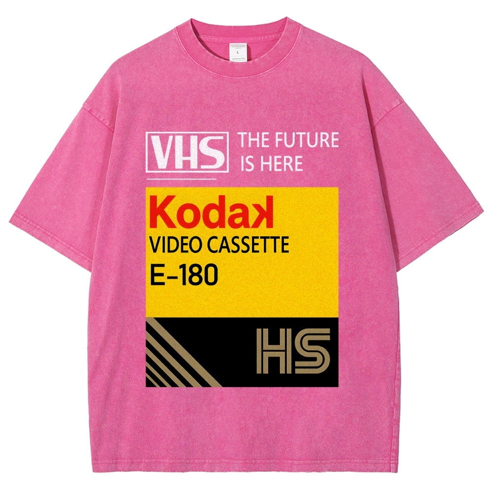VHS Vintage Wash Japanese Design T-Shirt