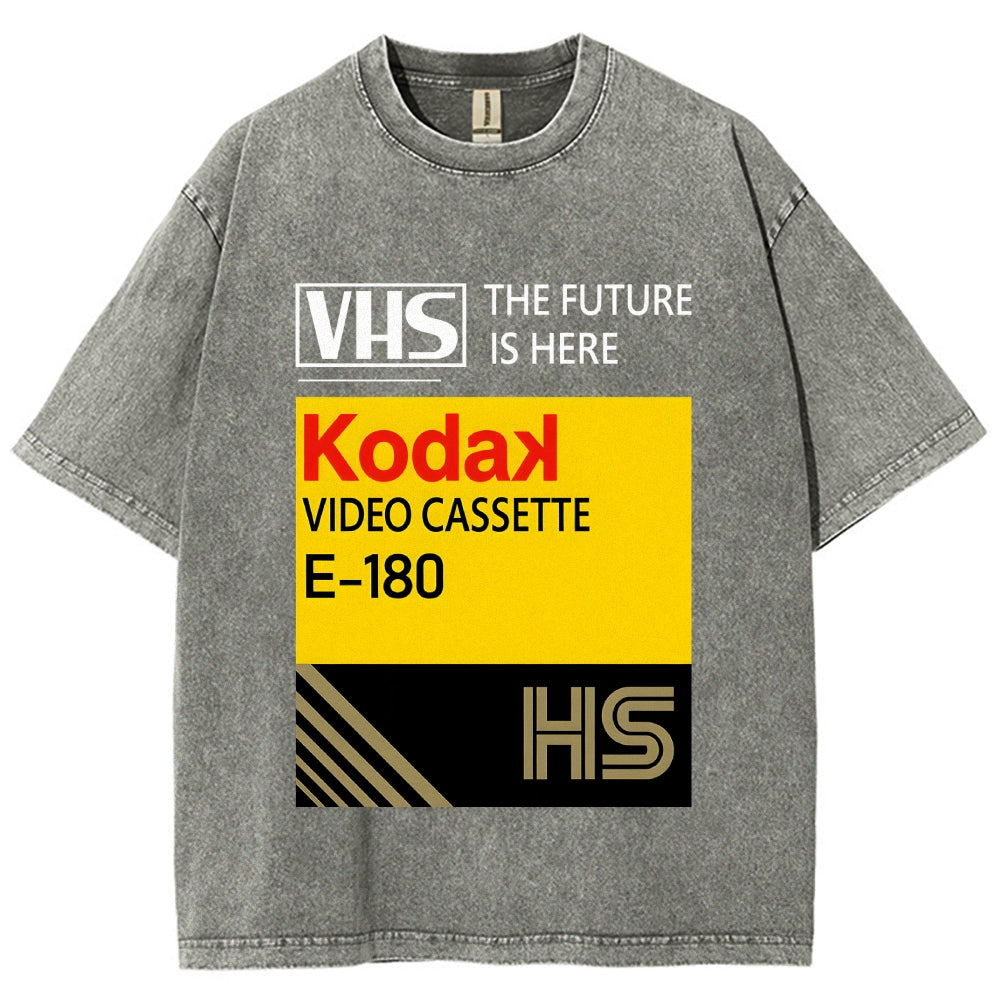 VHS Vintage Wash Japanese Design T-Shirt