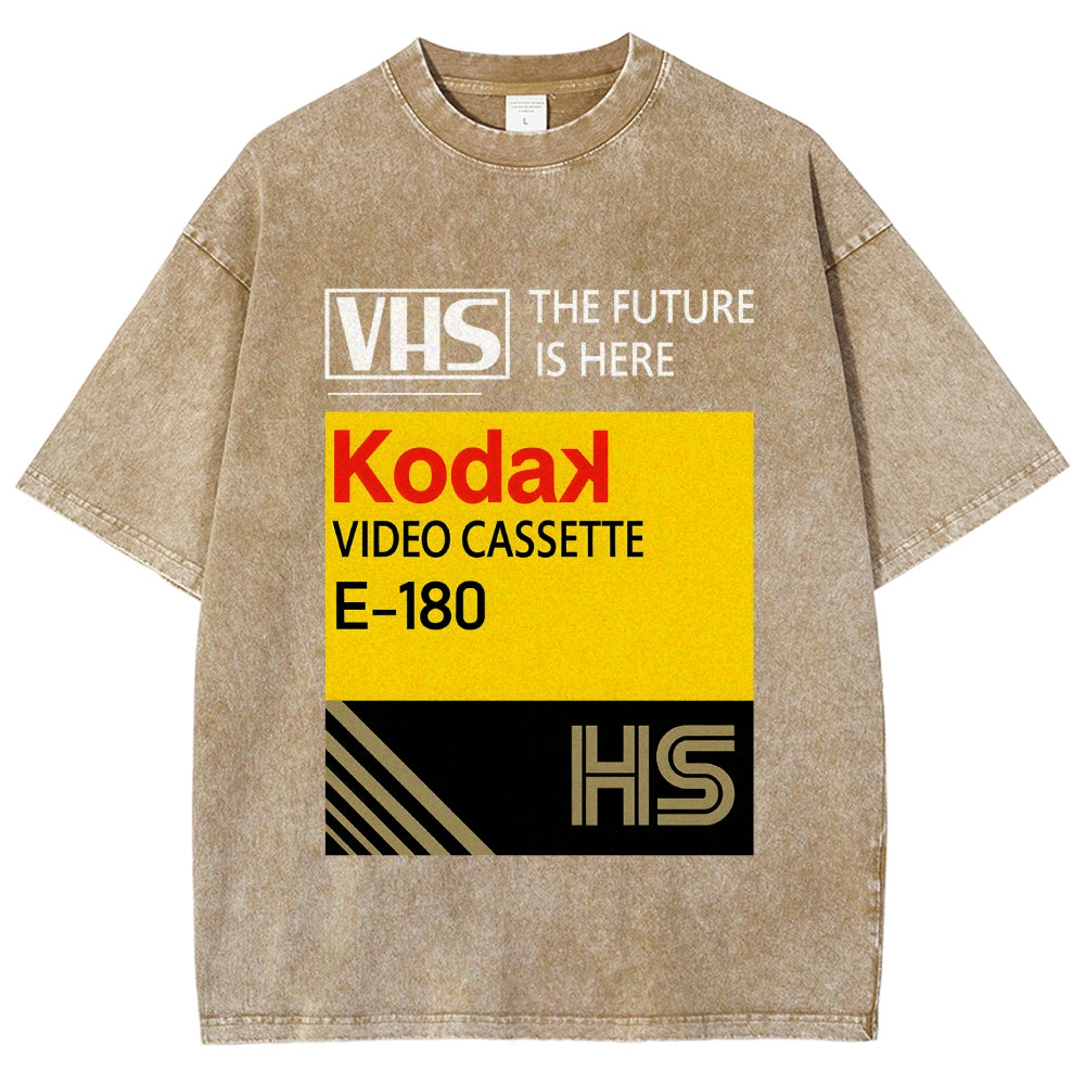 VHS Vintage Wash Japanese Design T-Shirt