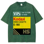 VHS Vintage Wash Japanese Design T-Shirt