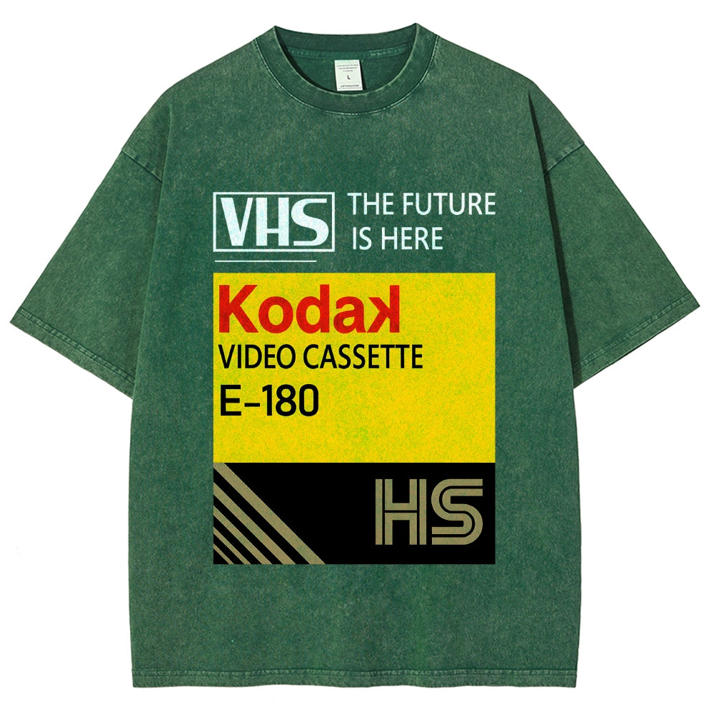 VHS Vintage Wash Japanese Design T-Shirt