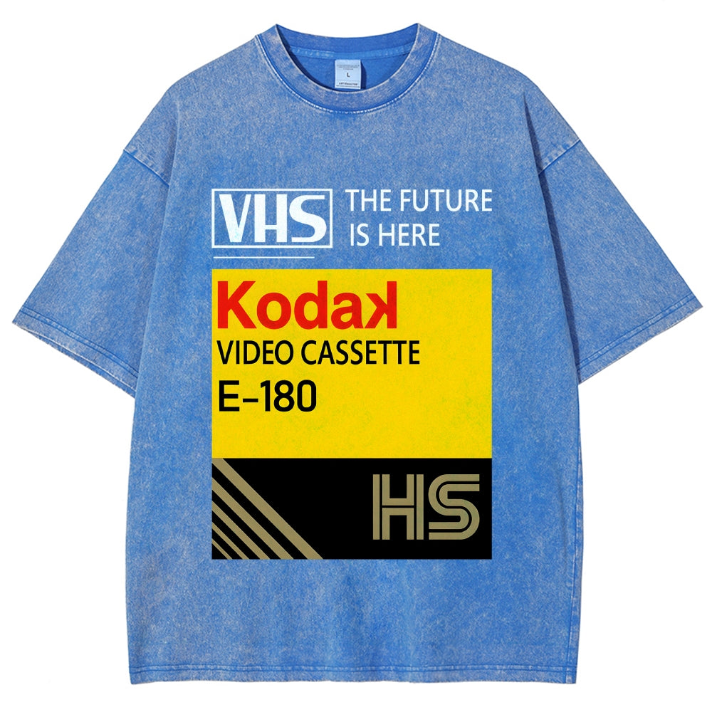 VHS Vintage Wash Japanese Design T-Shirt