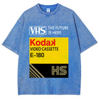 VHS Vintage Wash Japanese Design T-Shirt