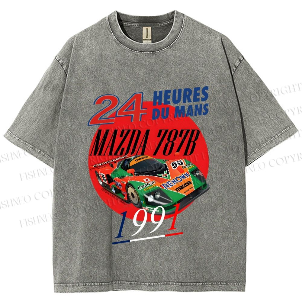 Unisex Mazda 787B Champion Printed Washed Tee
