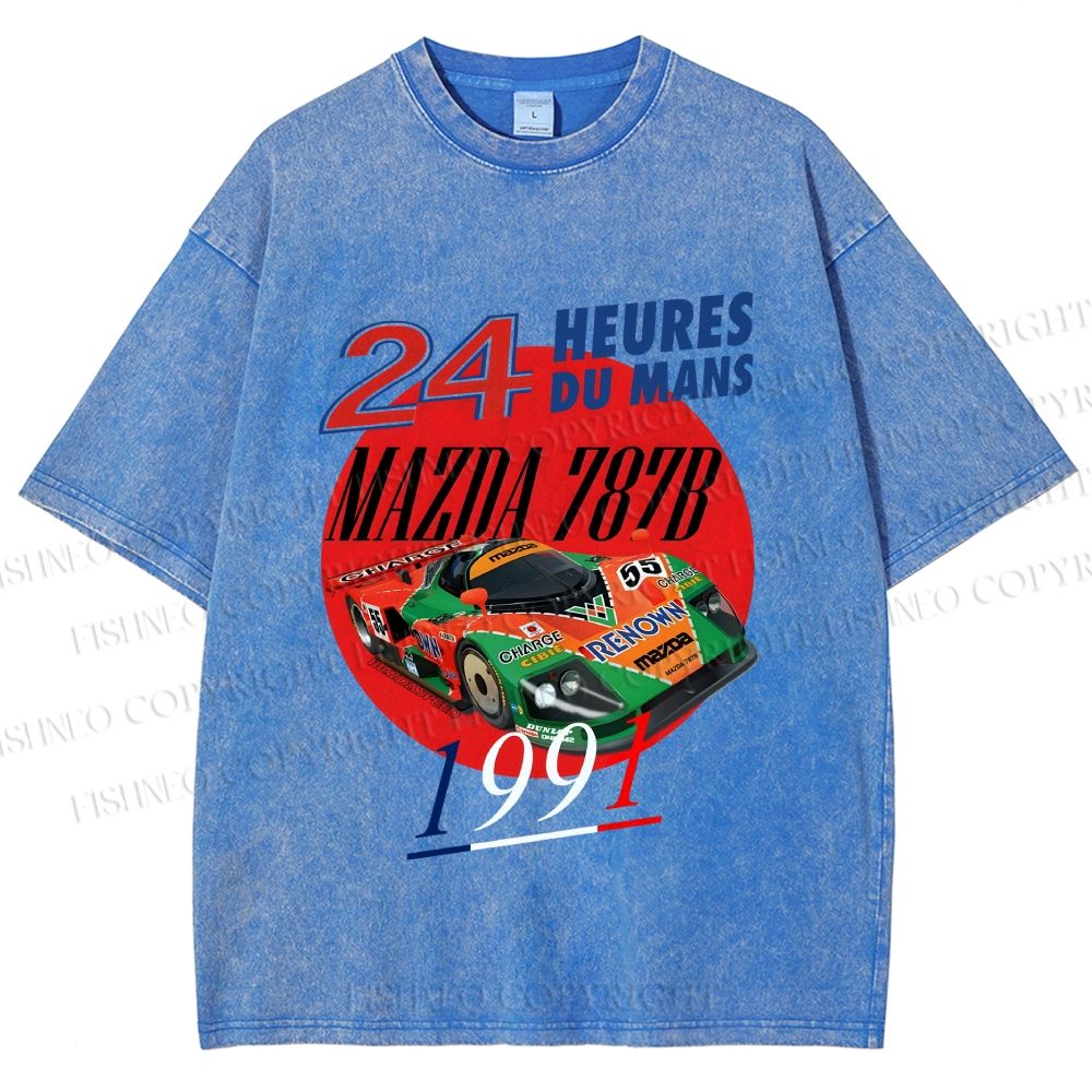 Unisex Mazda 787B Champion Printed Washed Tee