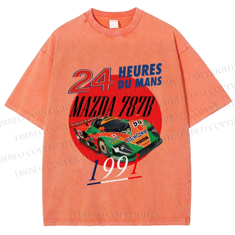 Unisex Mazda 787B Champion Printed Washed Tee