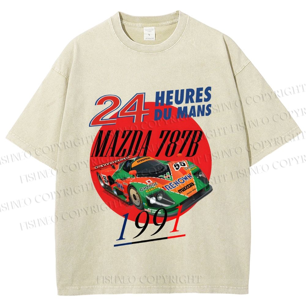 Unisex Mazda 787B Champion Printed Washed Tee