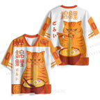 Japanese Ramen Cat Jersey Shirts