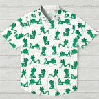 Green Frogs Printed Hawaiian Shirt