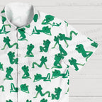 Green Frogs Printed Hawaiian Shirt