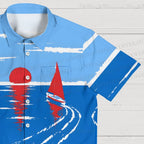 Red Sails Printed Hawaiian Shirt