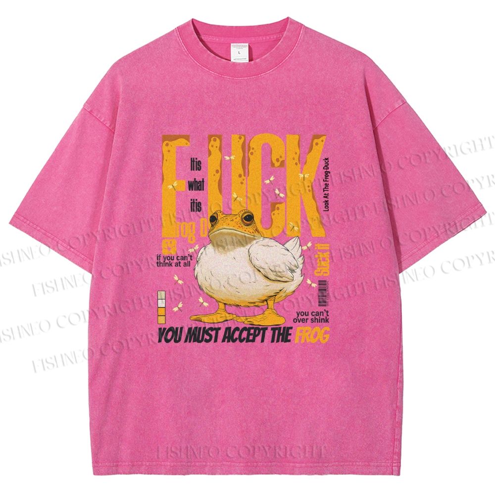 Unisex You Must Accept The Duck Printed Washed Tee