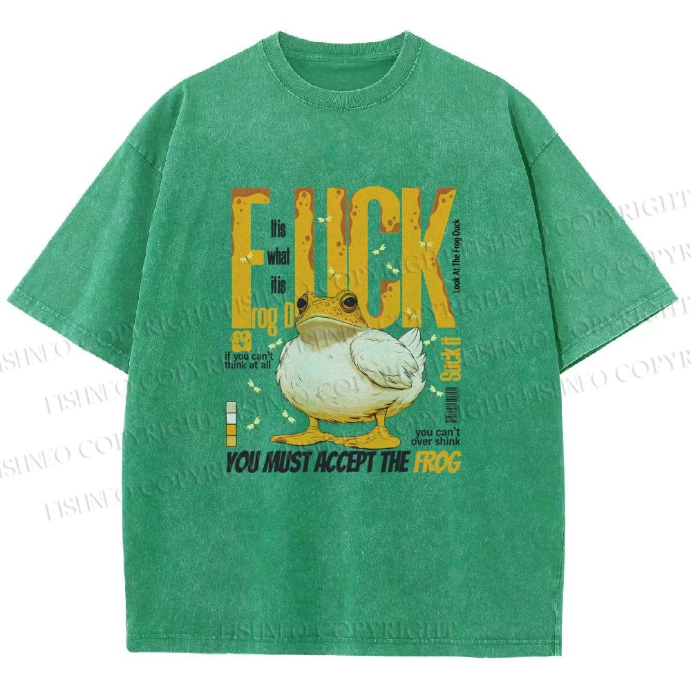 Unisex You Must Accept The Duck Printed Washed Tee
