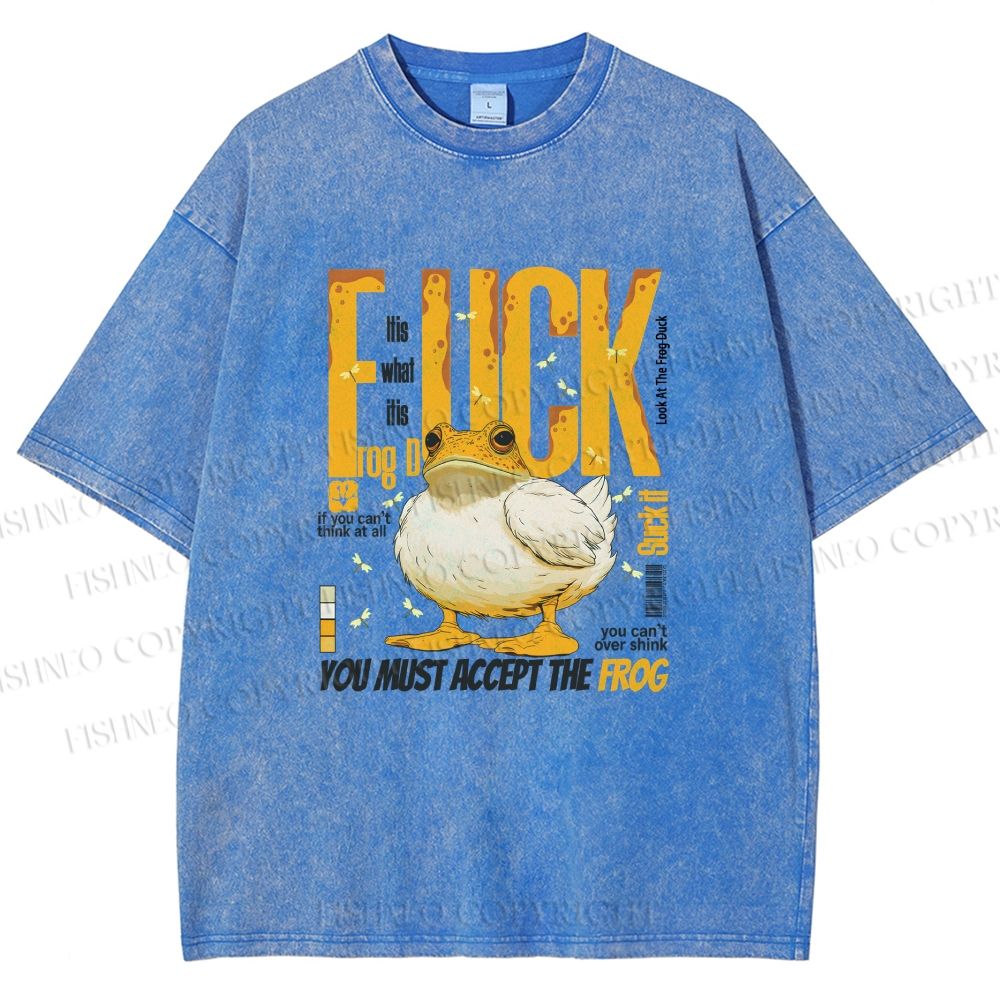 Unisex You Must Accept The Duck Printed Washed Tee