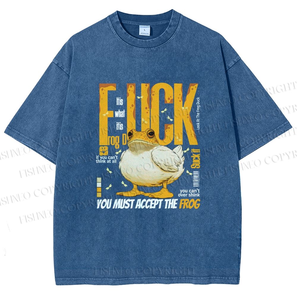 Unisex You Must Accept The Duck Printed Washed Tee