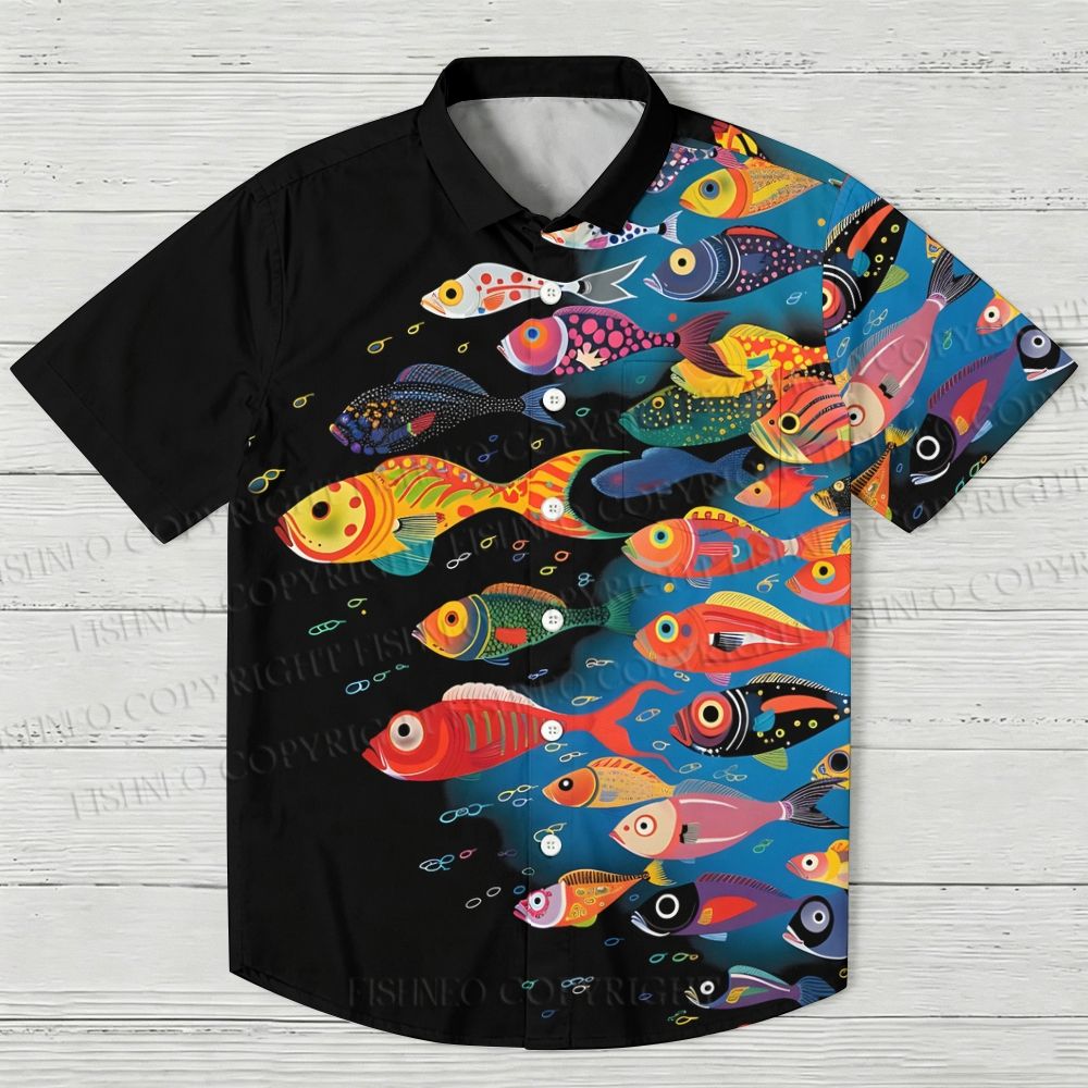Multicolor Fish Hawaiian Shirt