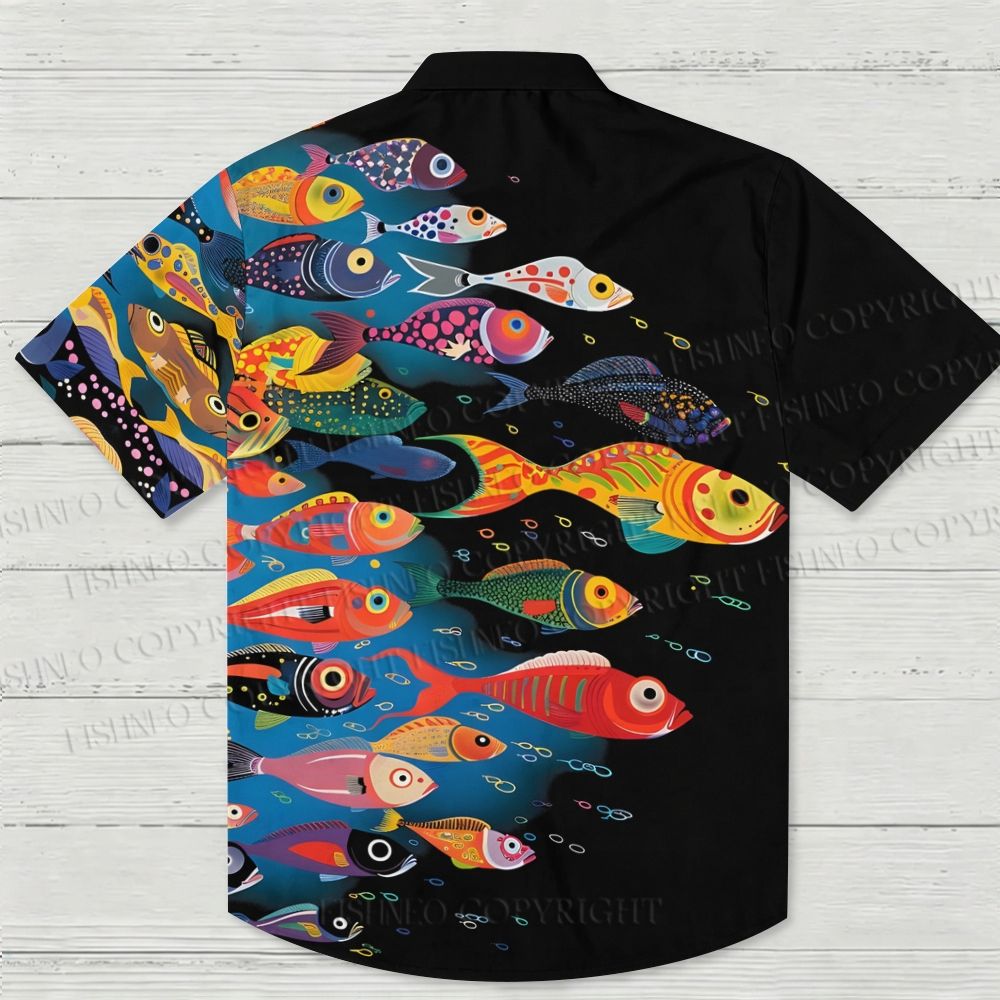 Multicolor Fish Hawaiian Shirt
