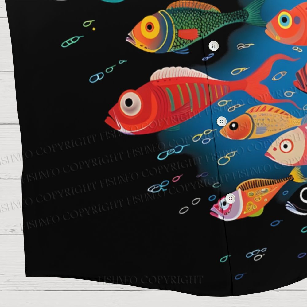 Multicolor Fish Hawaiian Shirt
