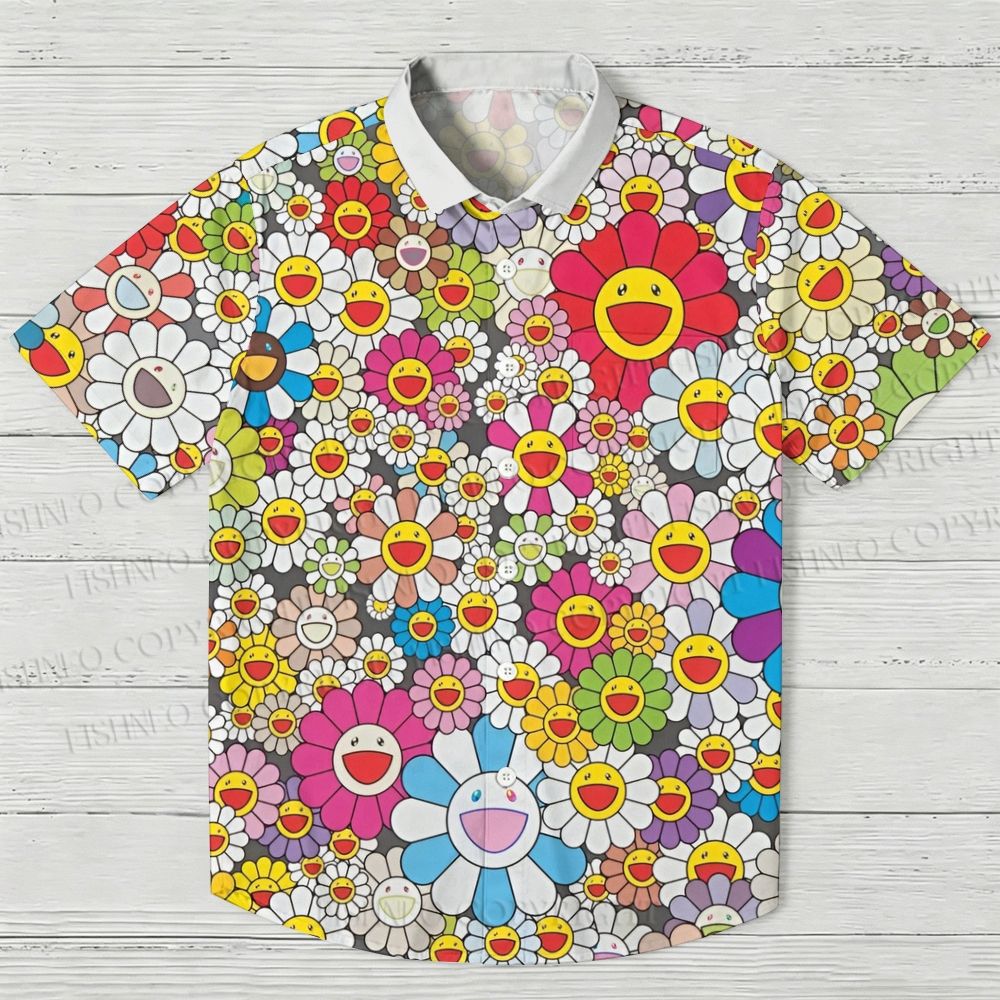 Murakami Takashi Flowers Hawaiian Shirt