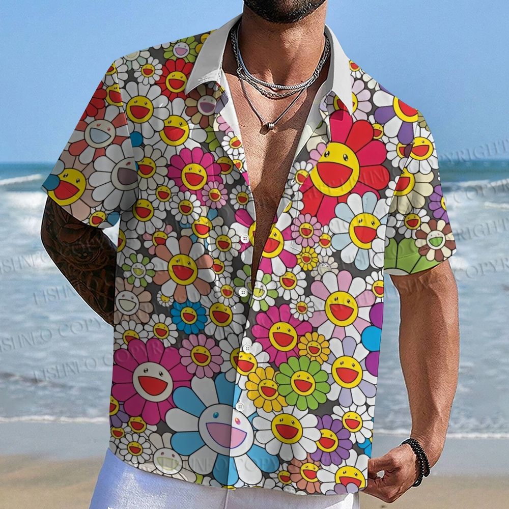 Murakami Takashi Flowers Hawaiian Shirt