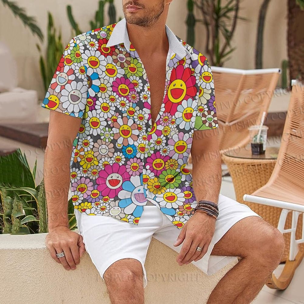 Murakami Takashi Flowers Hawaiian Shirt