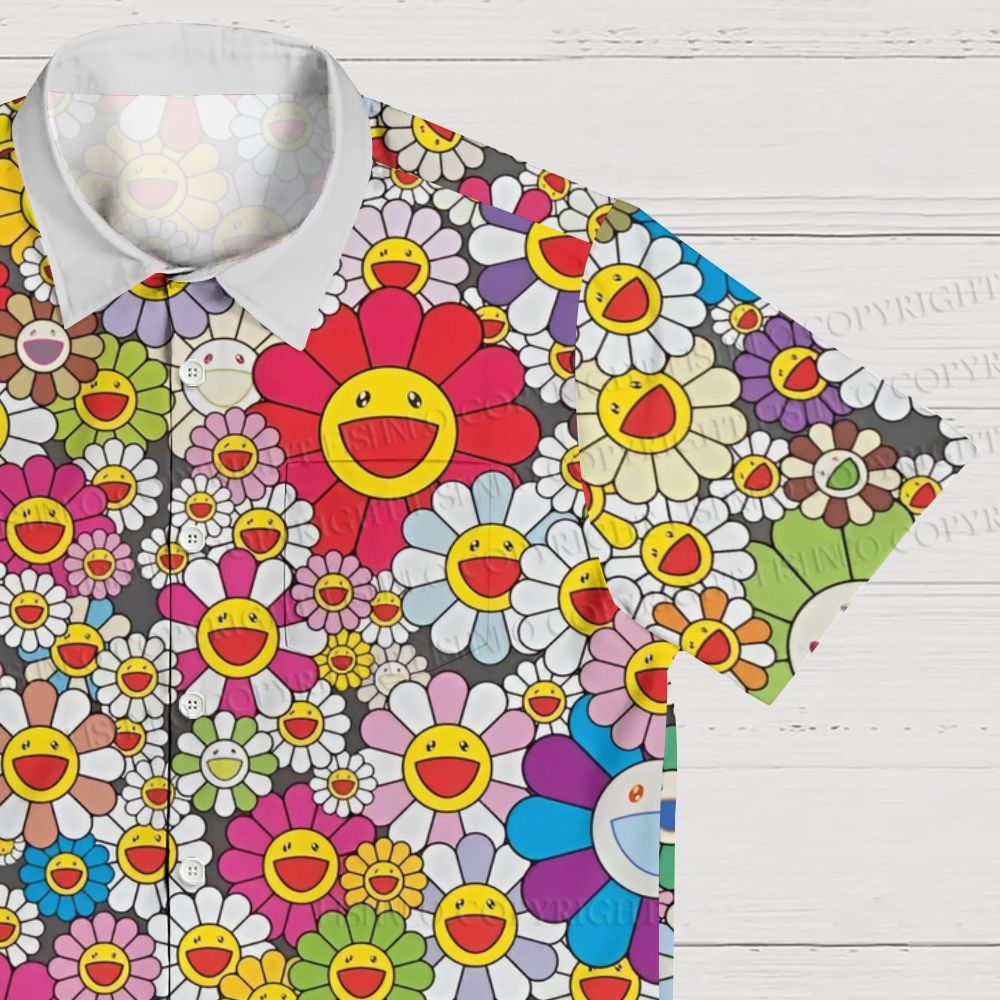 Murakami Takashi Flowers Hawaiian Shirt