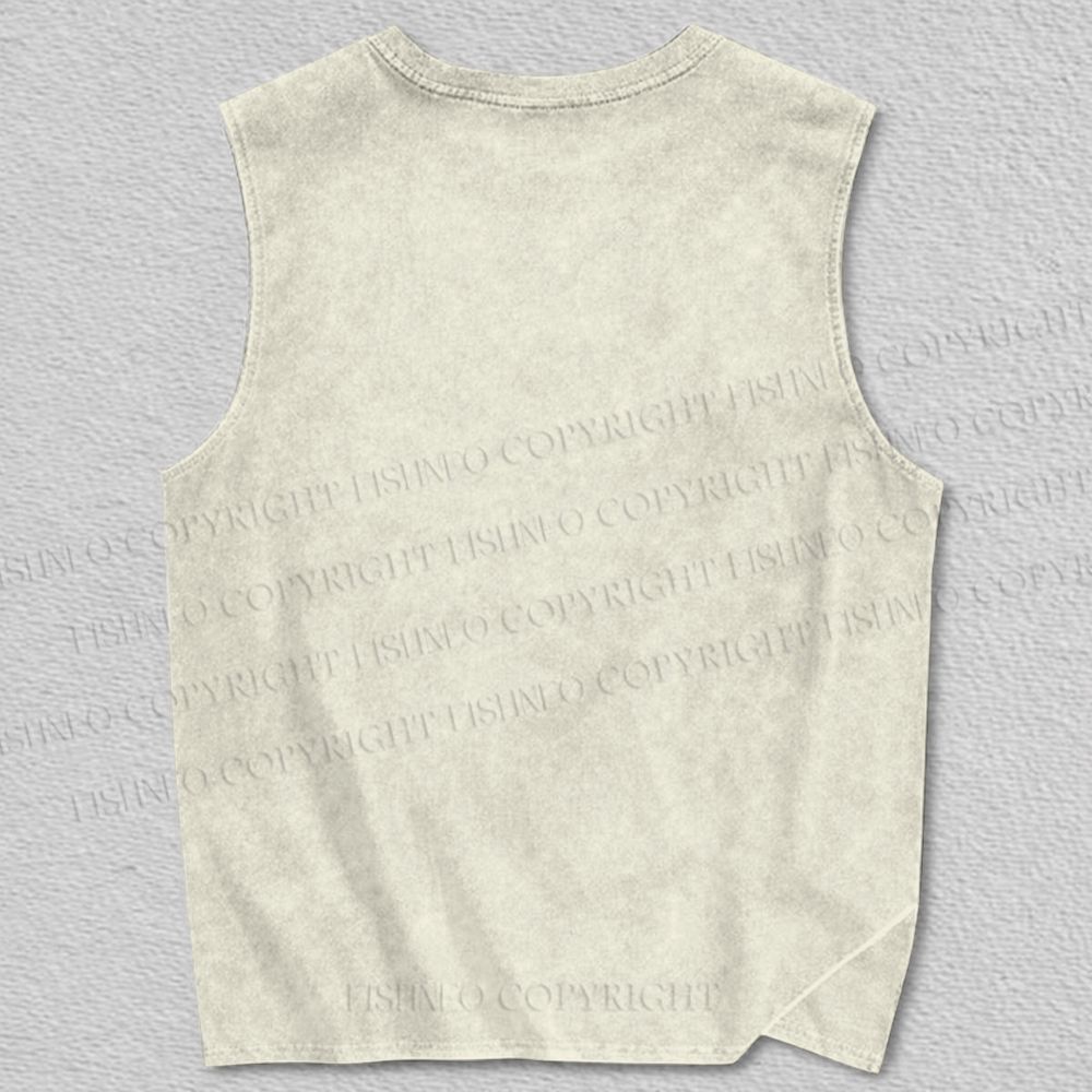 Unisex Dog on a Leash Printed Tank Top