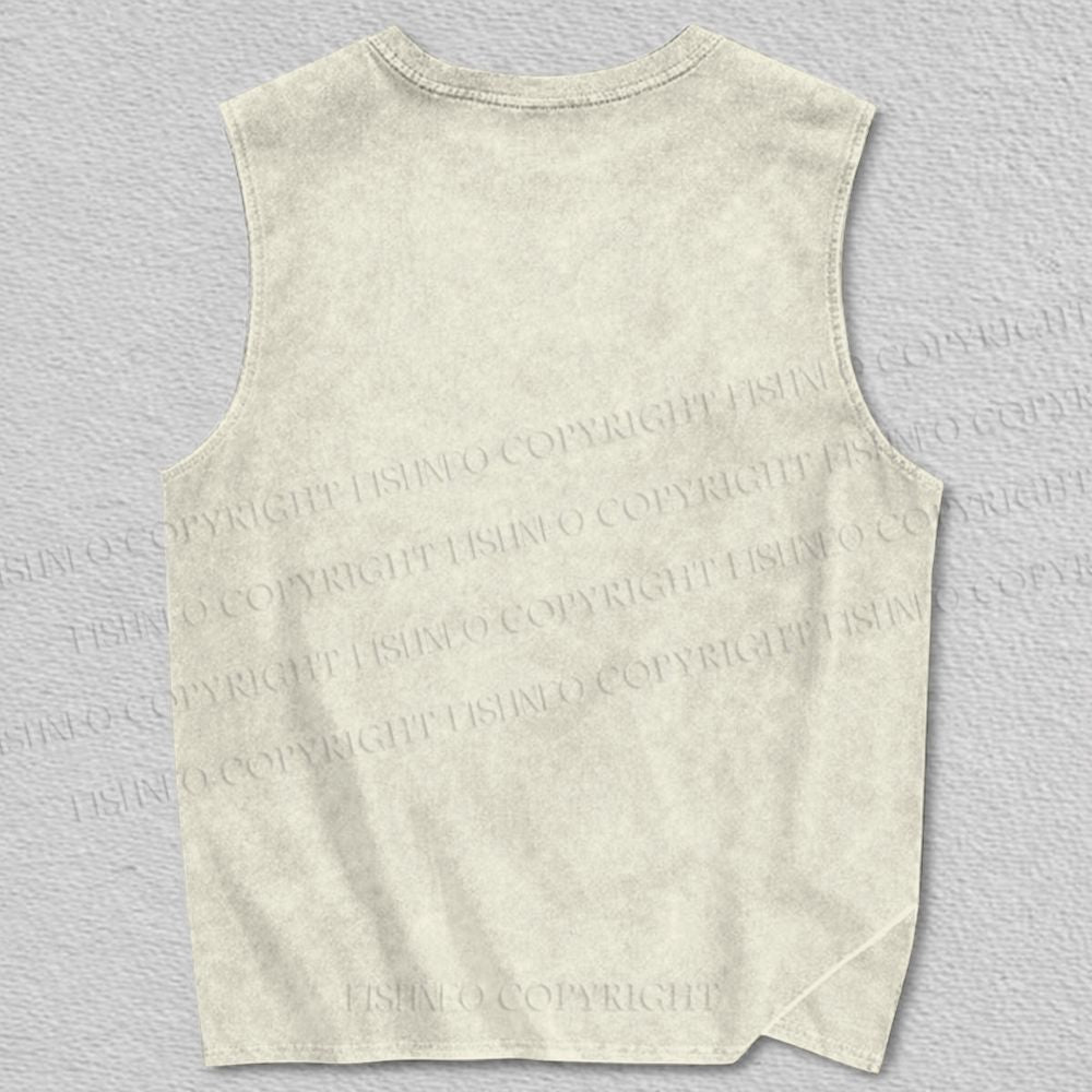 Unisex Dog on a Leash Printed Tank Top
