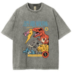 Dino Sentai  Vintage Wash Japanese Design T-Shirt
