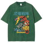 Dino Sentai  Vintage Wash Japanese Design T-Shirt