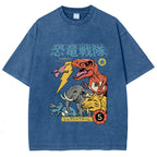 Dino Sentai  Vintage Wash Japanese Design T-Shirt