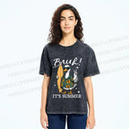 Unisex Bruh Summer Surf Duck Printed Washed Tee