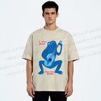 Unisex I Will Play You Will Dance Frog Printed Washed Tee