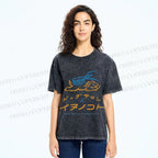 Unisex Dog Salon Inunoceto Line Art Printed Washed Tee