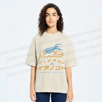 Unisex Dog Salon Inunoceto Line Art Printed Washed Tee