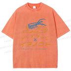 Unisex Dog Salon Inunoceto Line Art Printed Washed Tee