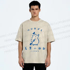 Unisex Hari Nezumi Chestnut Hedgehog Printed Washed Tee