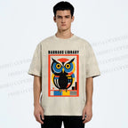 Unisex Bauhaus Library Printed Washed Tee