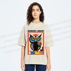 Unisex Bauhaus Library Printed Washed Tee